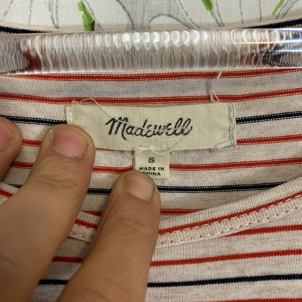 Madewell black and red striped T-shirt dress - Picture 4 of 6